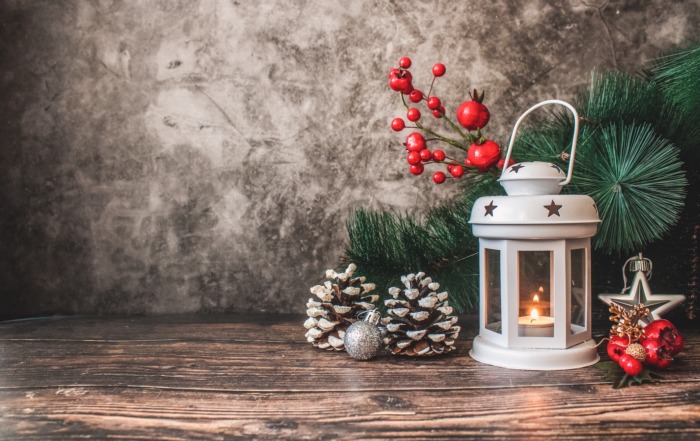white candle lamp