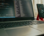 black and silver laptop computer
